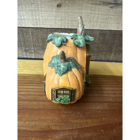 Partylite Pumpkin Cottage #1 Tealight Candle Holder Fall Harvest Ceramic - Picture 2 of 6